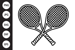 Crossed Tennis Rackets SVG Product Image 1