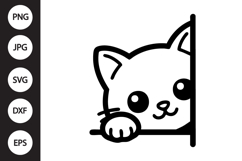 Peeking Cat SVG Product Image 1