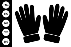 Silhouette Winter Gloves SVG Product Image 1