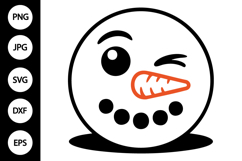 Snowman Face SVG Product Image 1
