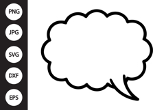 Comic Speech Bubble SVG Product Image 1
