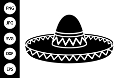 Sombrero Hat Silhouette SVG Product Image 1