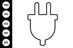 Outline Electric Plug SVG, Coloring Page Product Image 1