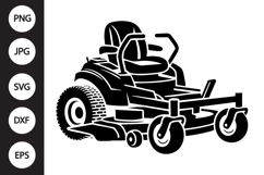 Zero Turn Lawn Mower Silhouette SVG Product Image 1