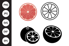 Grapefruit SVG, Grapefruit Clipart Product Image 1