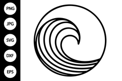 Wave Circle SVG Product Image 1