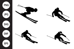 Skier SVG, Skier Clipart Product Image 1