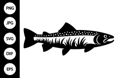 Trout SVG, Trout Silhouette SVG Product Image 1
