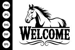 Horse Welcome Sign SVG Product Image 1