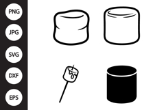 Marshmallow SVG, Marshmallow Clipart Product Image 1