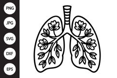 Floral Lungs SVG Product Image 1
