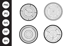 Tree Rings SVG, Tree Rings Clipart Product Image 1