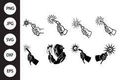 Welding Torch Hand SVG, Welding Torch Hand Clipart Product Image 1