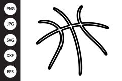 Basketball Stitches SVG Product Image 1