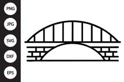 Bridge Outline SVG, Coloring Page Product Image 1