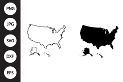 USA Map SVG, USA Map Clipart Product Image 1