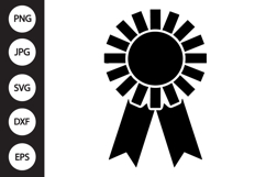 Award Ribbon Silhouette SVG Product Image 1