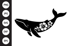Floral Whale SVG Product Image 1