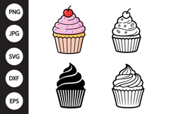 Cupcake SVG, Cupcake Clipart Product Image 1
