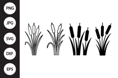 Cattail SVG, Cattail Clipart Product Image 1