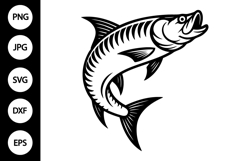 Tarpon Fish Outline SVG Product Image 1