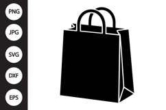 Paper Bag Silhouette SVG Product Image 1
