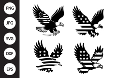 Flying Eagle SVG, Flying Eagle Clipart Product Image 1