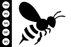 Bee SVG, Bee Silhouette SVG Product Image 1