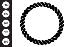 Rope Circle Frame SVG Product Image 1