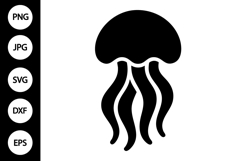 Jellyfish Silhouette SVG Product Image 1