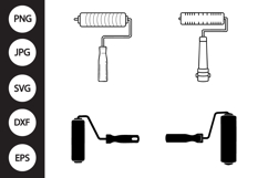 Paint Roller SVG, Paint Roller Clipart Product Image 1