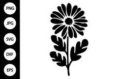 Silhouette Gerbera Flower SVG Product Image 1