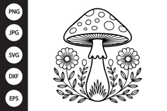 Mystical mushroom SVG Product Image 1