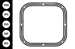 Rounded Rectangle Double Frame SVG Product Image 1