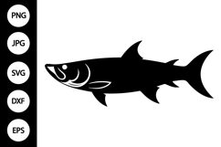 Tarpon Fish Silhouette SVG Product Image 1