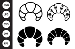 Croissant SVG, Croissant Clipart Product Image 1