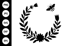 Bee Wreath SVG Product Image 1