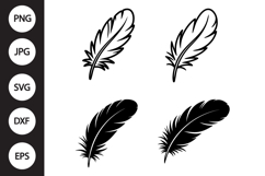 Feather SVG, Feather Clipart Product Image 1