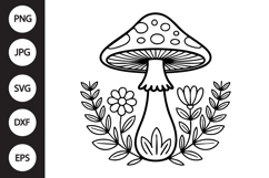 Mystical mushroom SVG Product Image 1