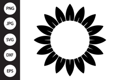 Sunflower Monogram SVG Product Image 1