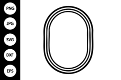 Oval Double Frame SVG Product Image 1