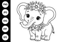 Baby Elephant SVG Product Image 1