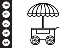Ice Cream Cart SVG Product Image 1
