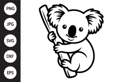 Koala Outline SVG, Coloring Page Product Image 1