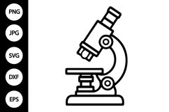 Outline Microscope SVG, Coloring Page Product Image 1