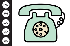Retro Phone SVG Product Image 1