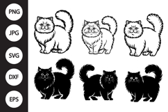 Persian Cat SVG, Persian Cat Clipart Product Image 1