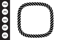 Rope Square Frame SVG Product Image 1