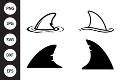 Shark Fin SVG, Shark Fin Clipart Product Image 1