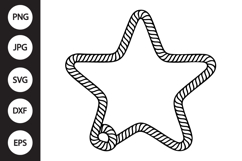 Rope Star Frame SVG Product Image 1